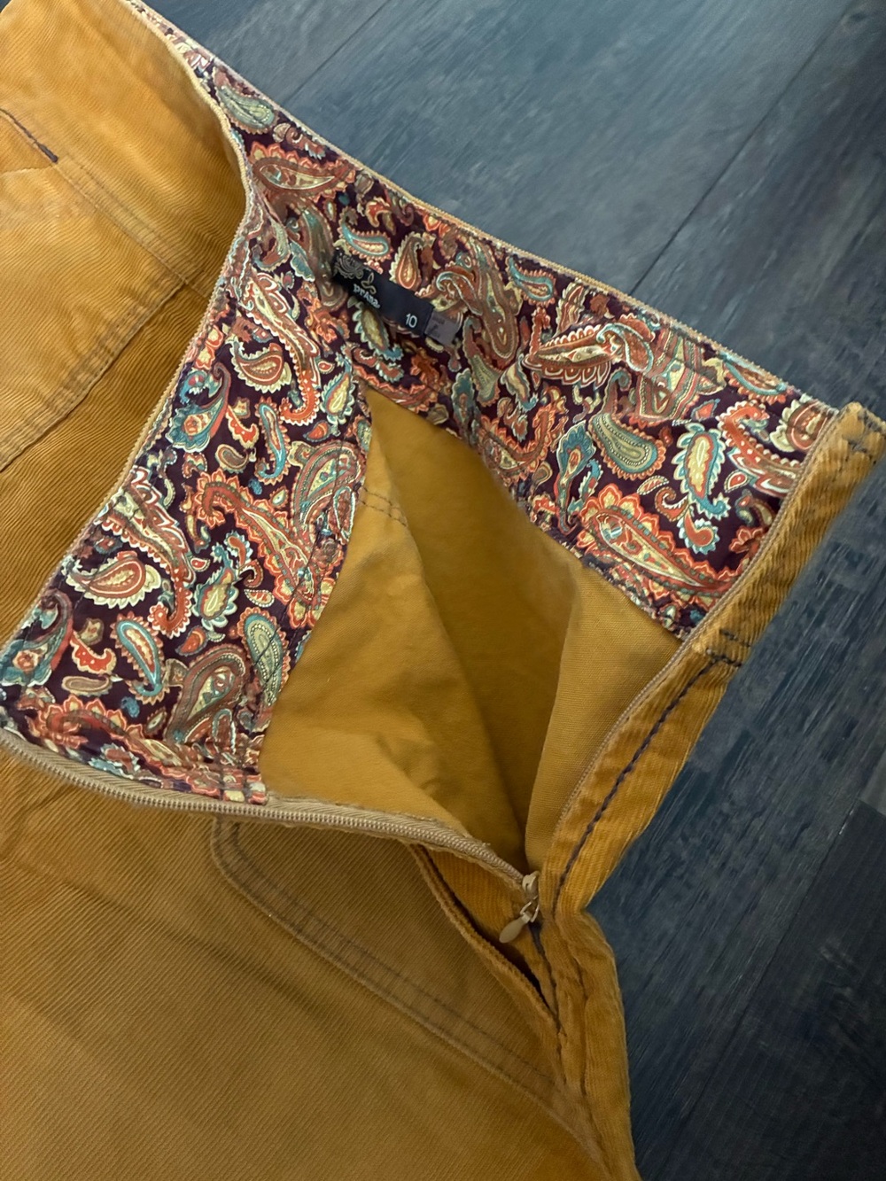 Prana Mustard Yellow Corduroy Mini Skirt - Picture 7 of 7